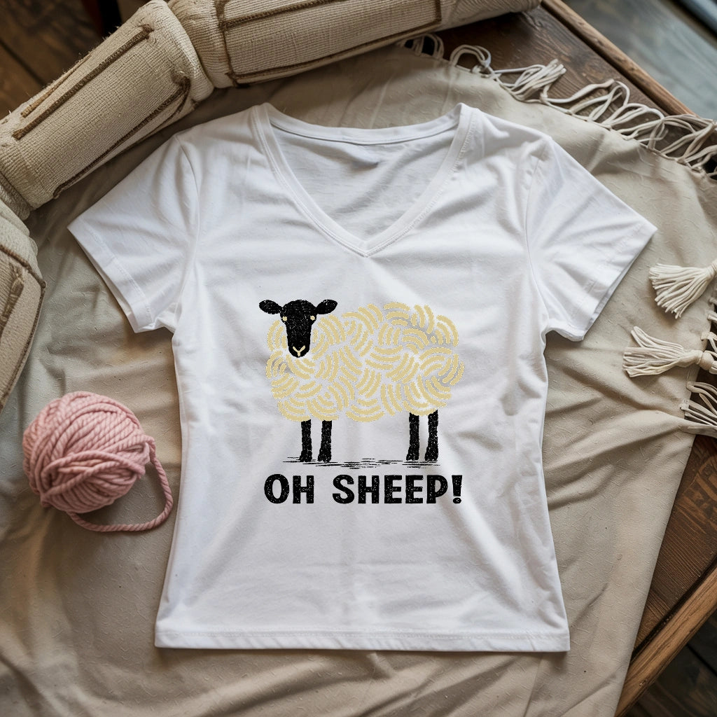 Oh Sheep Lady V-neck