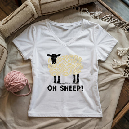 Oh Sheep Lady V-neck