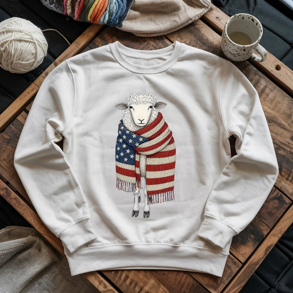 Patriotic Knitting Sheep Sweatshirt