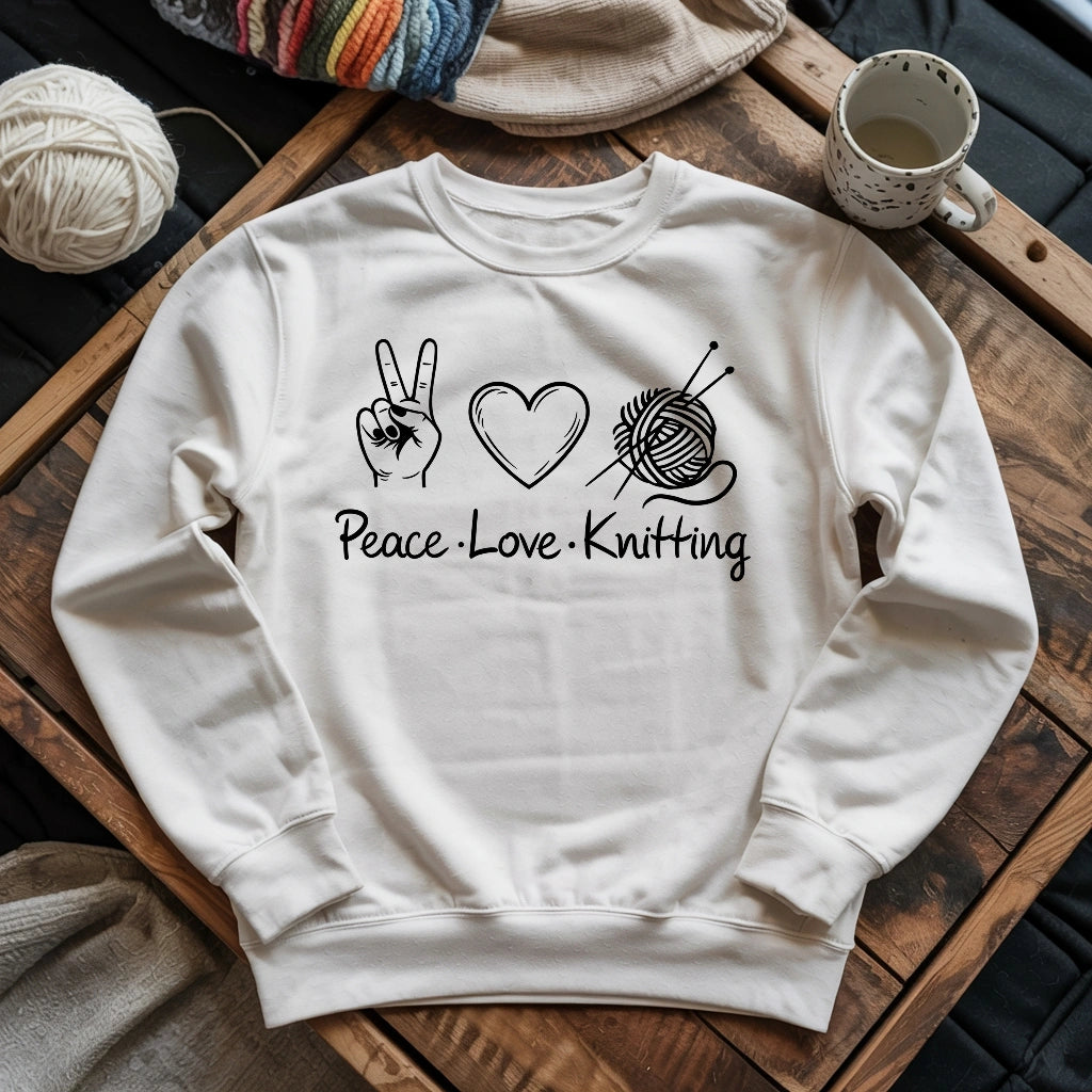 Peace Love Knitting Sweatshirt