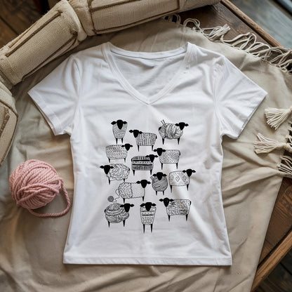 Sheeps Lady V-neck