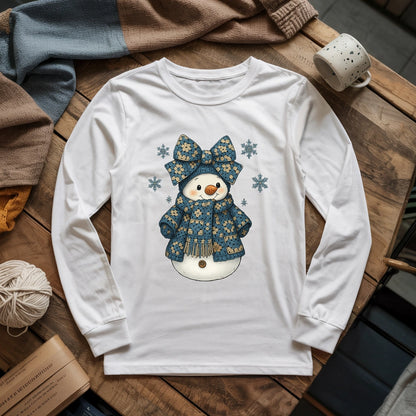 Snowman Crocheter Long Sleeve T-shirt