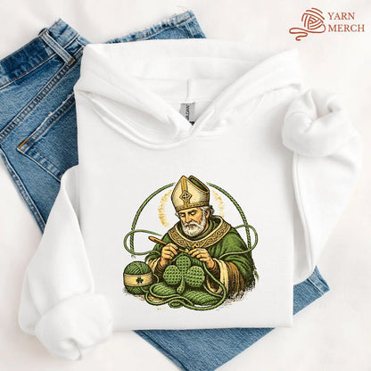 St.Patrick Crocheting Shamrock Hoodie