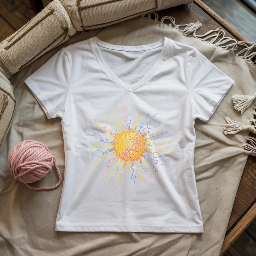 Tangled Sun Lady V-neck