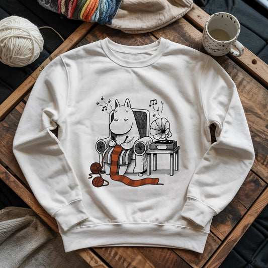The Gentle Hippo Knitter Sweatshirt