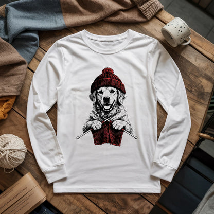 Vintage Golden Knitting Long Sleeve T-shirt